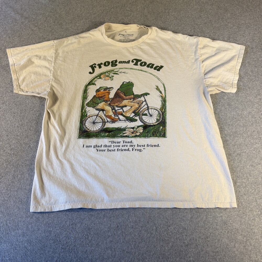 Frog And Toad T Shirt, Unisex Whimsical, Size XL